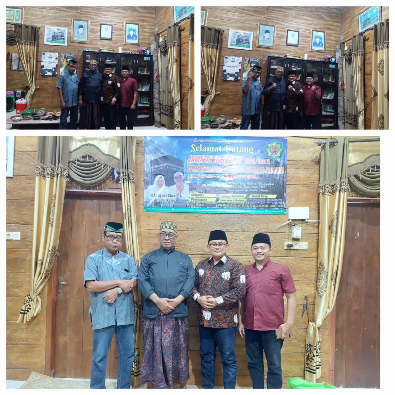 General Manager KSPPS BMT Mandiri Sejahtera Jawa Timur (Bp.H.M.Ayubi Chozin) menerima tamu silaturahmi kedatangan haji dari Ketua Dekopinwil Provinsi Jawa Timur (Bp.Slamet Sutanto, SE.,MM) di Ruang Tamu KSPPS BMT Mandiri Sejahtera Jawa Timur