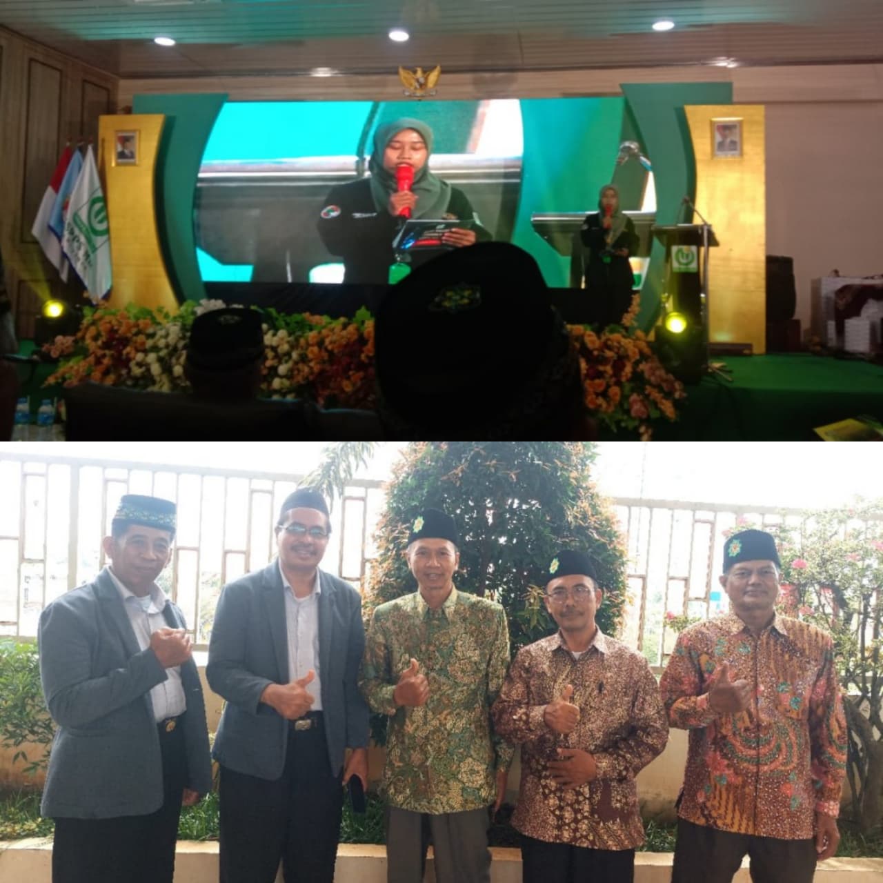 Ketua Pengurus KSPPS BMT Mandiri Sejahtera Jawa Timur (Bpk.H.Mahfud,S.Pd) Beserta Bendahara ( Bpk. H. Matokan) dan Koord. Pengawas (Bpk.H.Sudirman,S.H.,M.H) dalam acara Rapat Anggota Tahunan (RAT) Ke - 14 KSPPS MUI Jawa Timur Tahun Buku 2025 di Graha KOPS