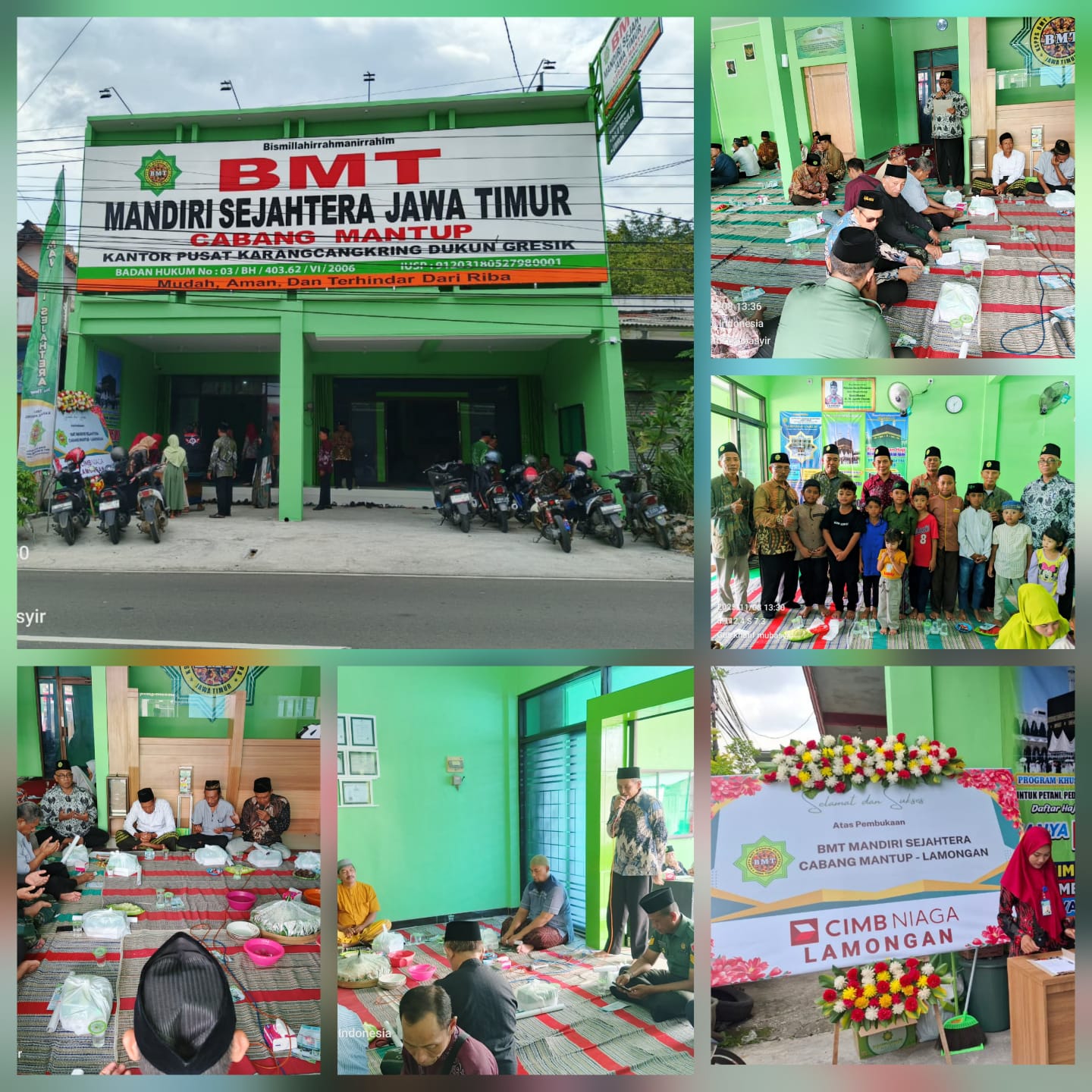 Tasyakuran Pembukaan Kantor KSPPS BMT Mandiri Sejahtera Jawa Timur Cabang MANTUP Lamongan. 