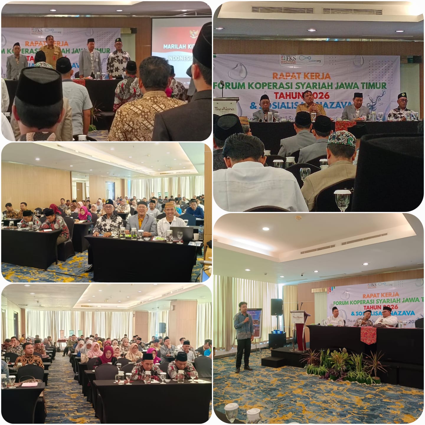 General Manager KSPPS BMT Mandiri Sejahtera Jawa Timur (Bp.H.M.Ayubi Chozin) dalam acara Rapat Kerja Forum Koperasi Syariah Jawa Timur Tahun 2026 di The Alana Hotel Surabaya. Selasa, 06 Januari 2026