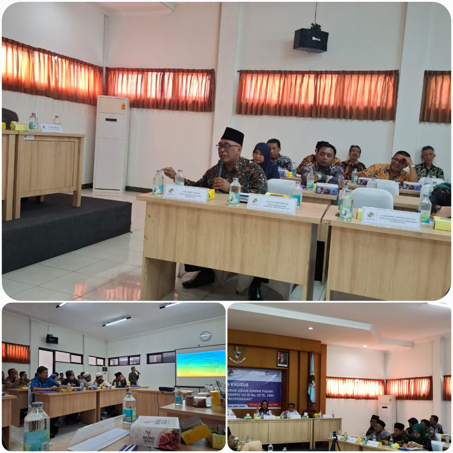 General Manager KSPPS BMT Mandiri Sejahtera Jawa Timur (Bp.H.M.Ayubi Chozin) dalam acara Dialog Khusus : Analisa Kritis Pengaturan Usaha Simpan Pinjam (USP) dalam RUU Perubahahan Keempat UU No. 25 Tahun 1992 tentang Perkoperasian di Aula Dekopinwil Jatim 