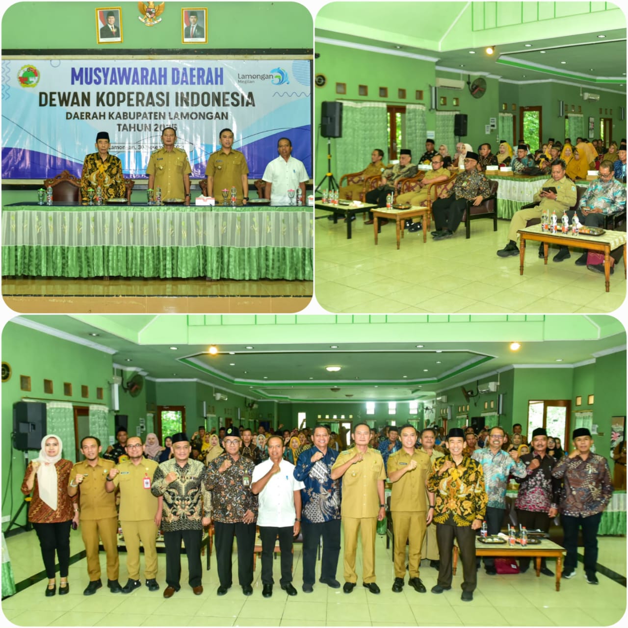  General Manager KSPPS BMT Mandiri Sejahtera Jawa Timur (Bp.H.M.Ayubi Chozin) dalam acara Musyawarah Daerah Dewan Koeprasi Indonesia Daerah Kabupaten Lamongan Tahun 2025 yang dihadiri oleh Bapak Bupati dan Wakil Bupati Kabupaten Lamongan di Gedung KPRI Ha
