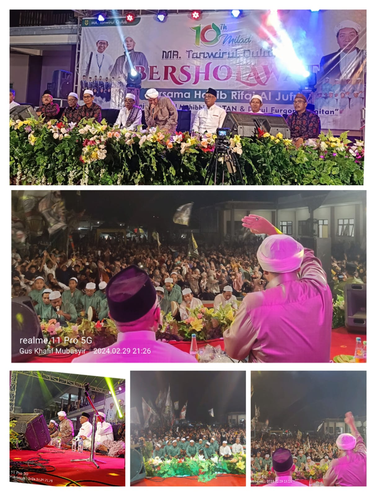 General Manager BMT MANDIRI SEJAHTERA KARANGCANGKRING JAWA TIMUR ( HM.AYUBI CHOZIN ) menghadiri acara MILAD 10 Tahun MA. TANWIRUL QULUB bersholawat bersama habib Rifqi Al Jufri dari Bojonegoro di Halaman  MA TANWIRUL QULUB sungelebak Karanggeneng Lamongan