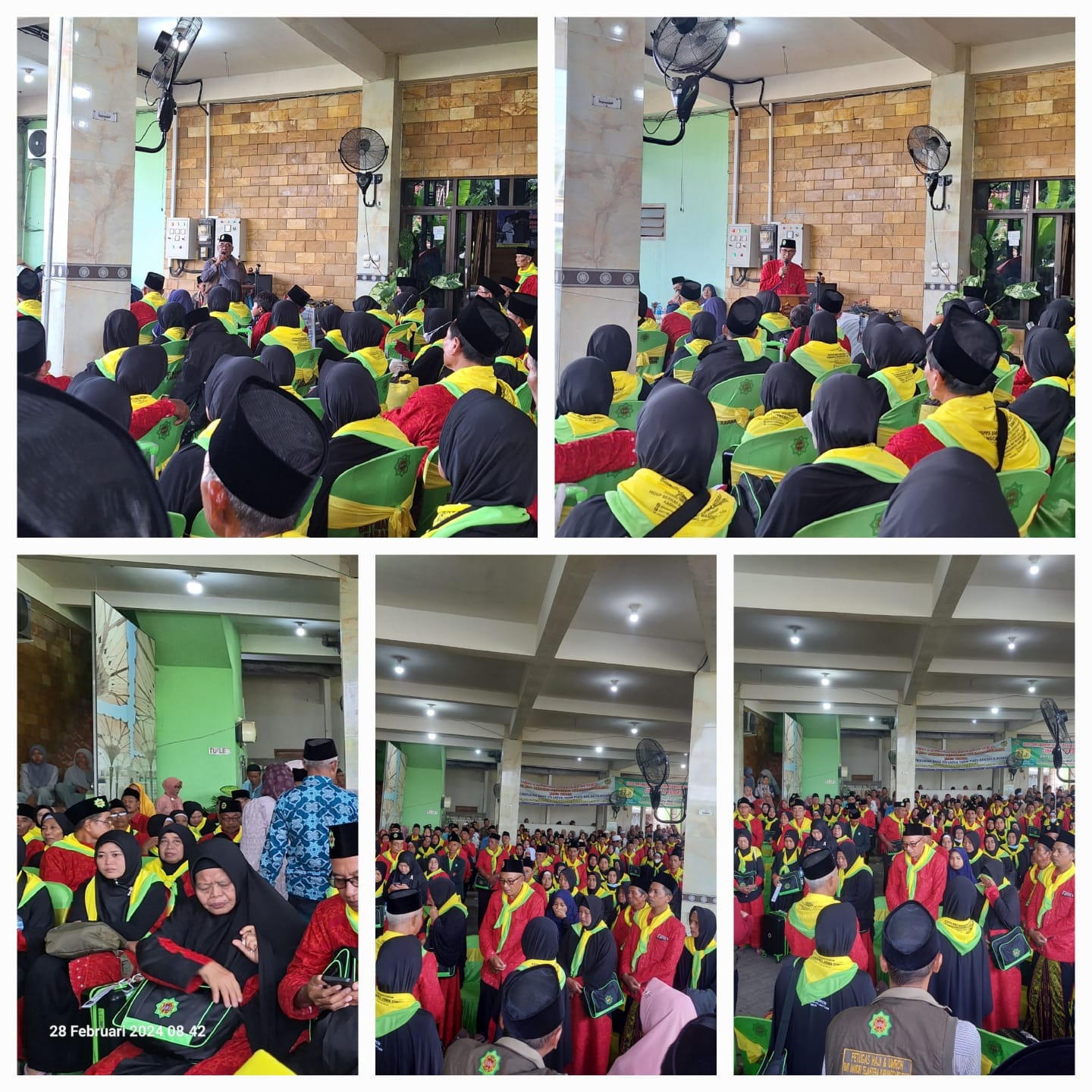 Pemberangkatan 259 Jamaah Umroh KSPPS BMT Mandiri Sejahtera Karangcangkring Jawa Timur bersama Guru TPQ, Marbot Masjid dan Sekdes Kec. Dukun Kab. Gresik  tanggal 28 Pebruari 2024-10 Maret 2024 di Aula Kantor Pusat KSPPS BMT Mandiri Sejahtera Karangcangkri