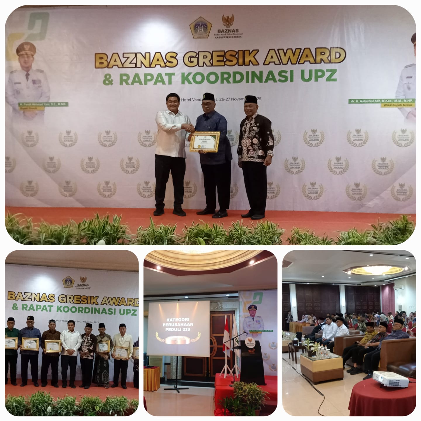 KSPPS BMT Mandiri Sejahtera Jawa Timur yang diwakili oleh General Manager (Bp.H.M.Ayubi Chozin) menerima Penghargaan Kategori Perusahaan Peduli ZIS dari BAZNAS KAB. GRESIK diserahkan oleh Ketua DPRD Kab. Gresik (Bp.Muhammad Syahrul Munir, S.S.,M.Hum.) dal