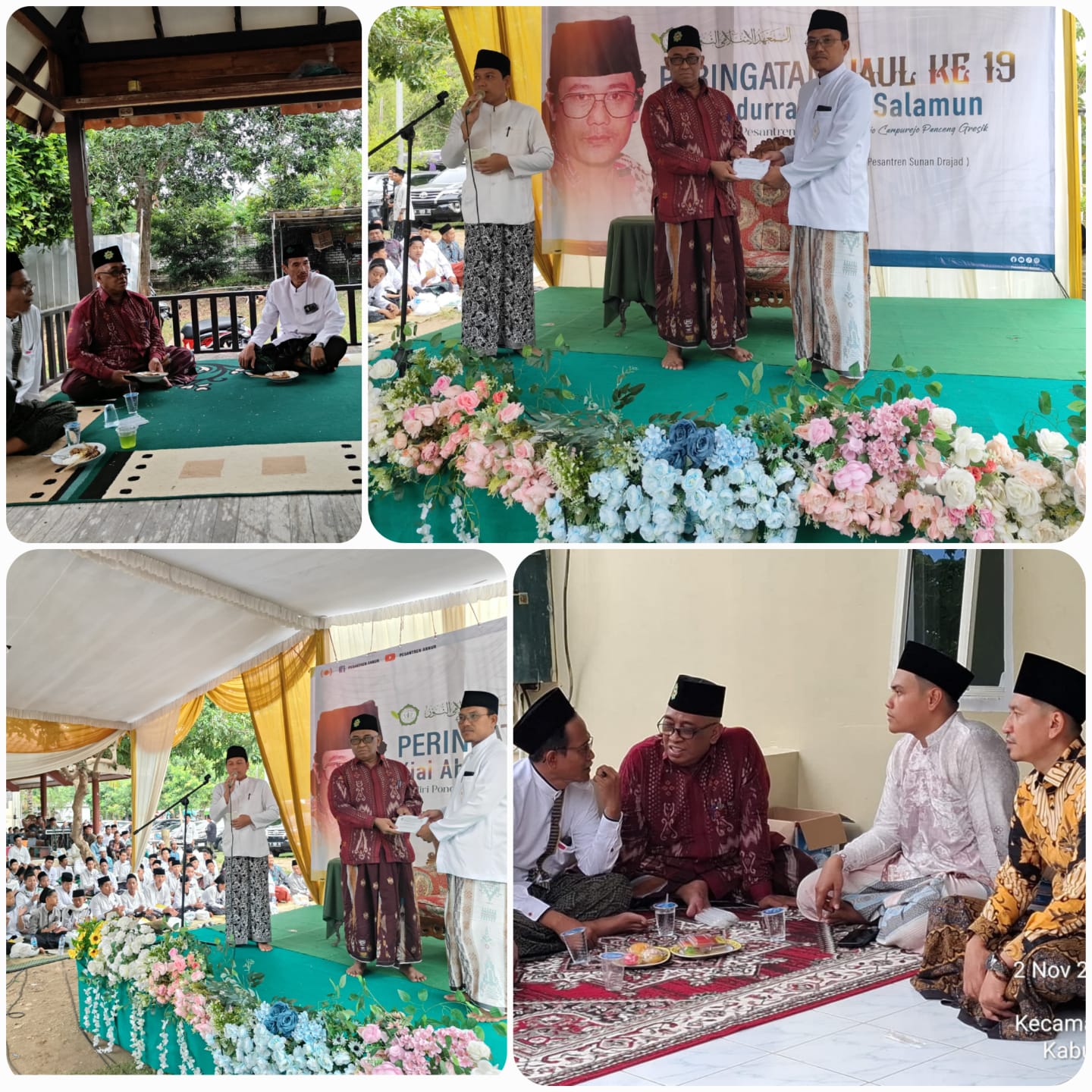 General Manager KSPPS BMT Mandiri Sejahtera Jawa Timur (Bp.H.M.Ayubi Chozin) dalam acara Peringatan Haul ke 19 Kiai Abdurrahman Salamun Pendiri Ponpes An Nur di Halaman Ponpes An Nur Sidorejo Campurejo Panceng Gresik