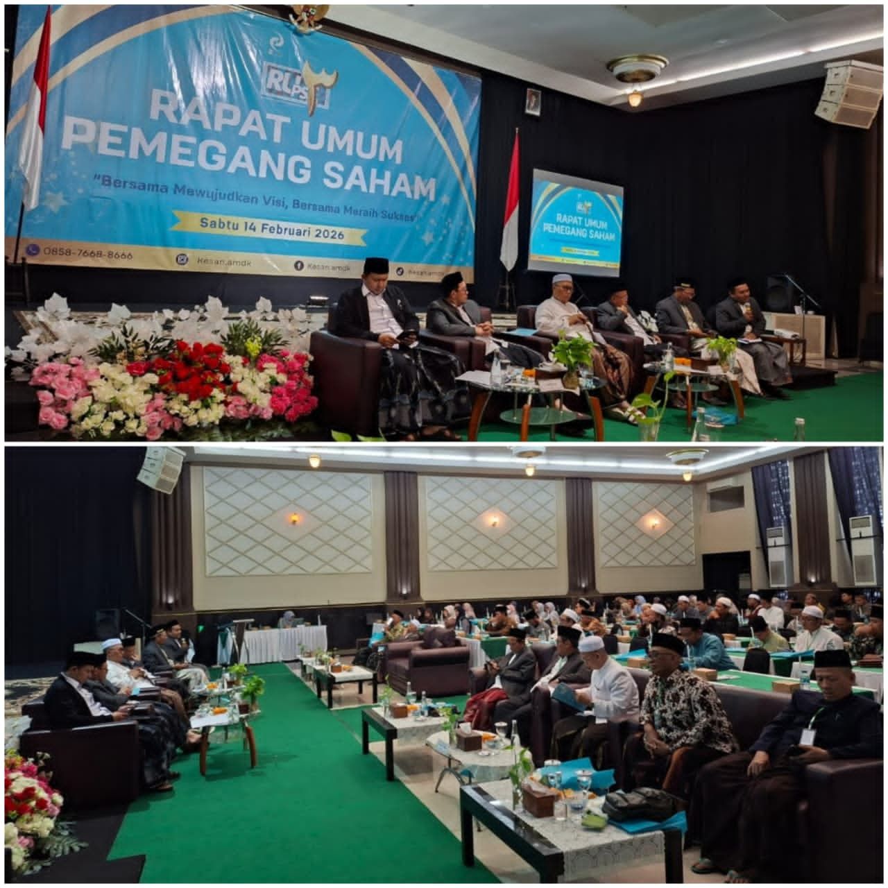 General Manager KSPPS BMT Mandiri Sejahtera Jawa Timur (Bp.H.M.Ayubi Chozin) dalam acara Rapat Umum Pemegang Saham Tahunan (RUPST) PT. EKONOMI KESAN LANGITAN di Hotel Fatma Jombang, Sabtu, 14 Pebruari 2026